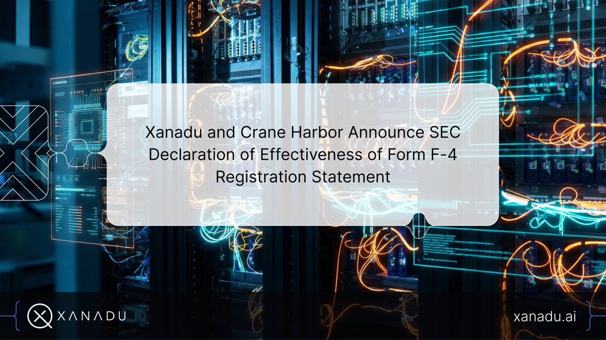 Today marks another important step on our path toward the public markets: The SEC has declared effective our registration statement related to the proposed business combination with Crane Harbor.

🔗👇