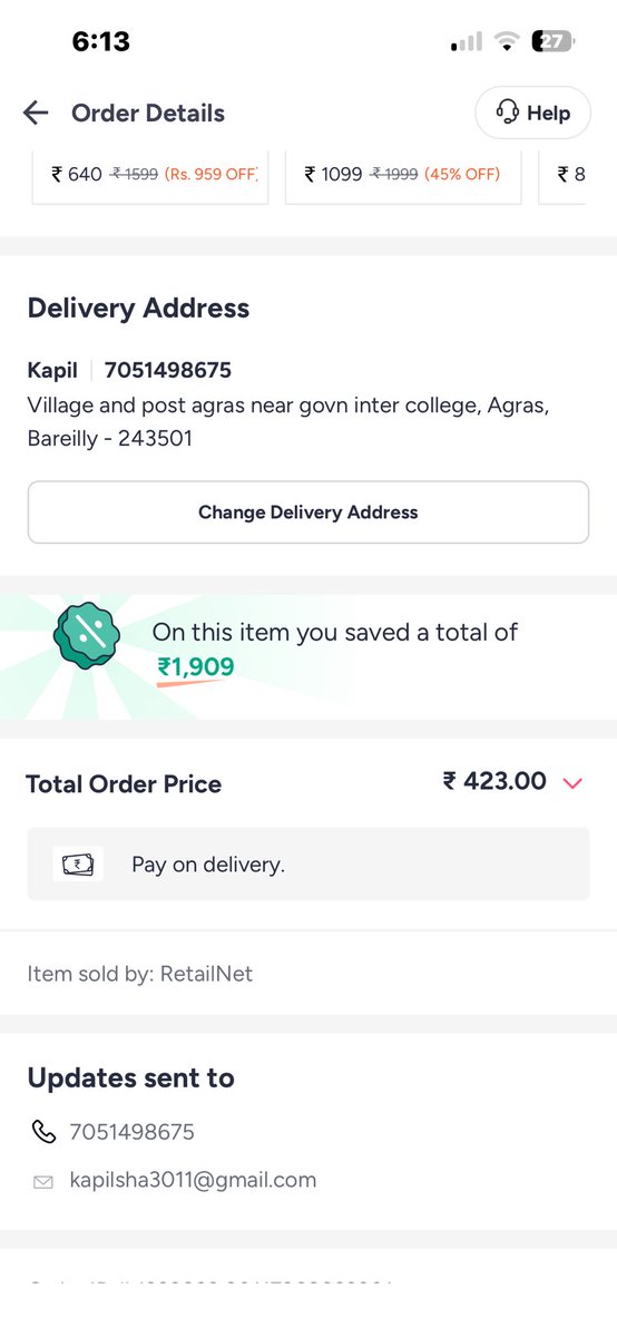 meetgangwar's tweet photo. GHAR SE 5 KM DUR HI JANA H RECEIVED KARNE TO TUMSE KON LEGA 
Bhai Mytra walo jub parcel delivered na kar pao to order kyo lete ho kitni baar ap logo se bat kr chuka hu har bar bolte ho ki is bar ho jayega 

AAM AADMI PAGAL NAHI HAI 😡
#myntra #ekart #myntrasupport
#ekartsupport https://t.co/2jYfcWsbfy