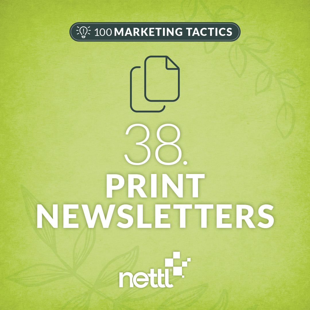 Marketing Tactic 38/100: PRINTED NEWSLETTERS

Keep your audience informed with regular PRINTED newsletters - They're unignorable. Share news, tips, offers, and customer stories to stay visible, build trust, and keep your brand landing in their hands, not just their inbox.