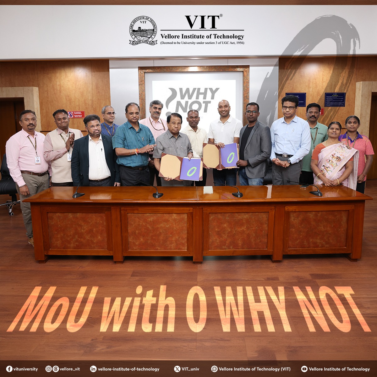 VIT_univ's tweet image. Vellore Institute of Technology (VIT) and WHY NOT App Technologies have officially entered into a strategic partnership through a Memorandum of Understanding. 
#Partnership #HigherEducation #IndustryCollaboration #VIT #Innovation #ProfessionalDevelopment