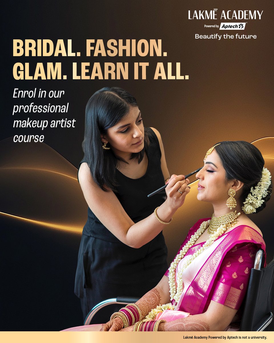 LakmeAcademy's tweet photo. At Lakmē Academy Powered by Aptech, we create opportunities for students to build real careers in beauty.
DM us to enrol in our Makeup Course.
#LakmeAcademyPoweredByAptech #MakeupCareer #MakeupTraining #BeautyEducation https://t.co/EuWFgIiHgQ