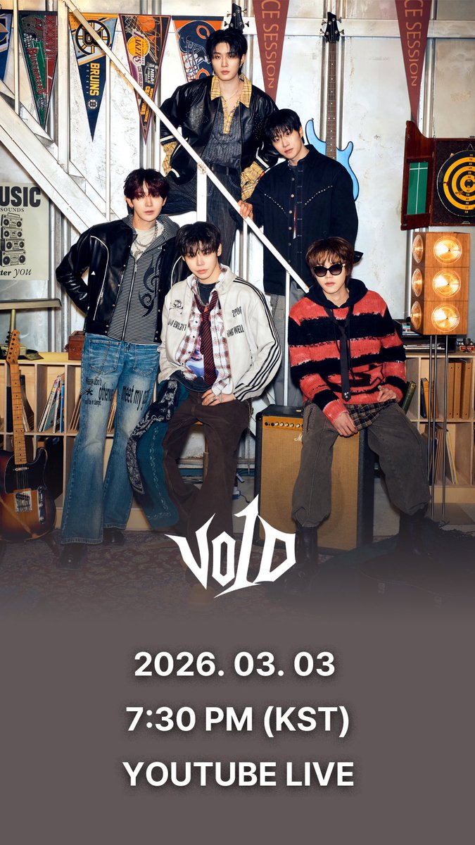 V01D_iX's tweet photo. ROCKROCK(樂樂) 발매 기념 
YOUTUBE LIVE 안내

𝟮𝟬𝟮𝟲. 𝟬𝟯. 𝟬𝟯 𝟳:𝟯𝟬 𝗣𝗠 (𝗞𝗦𝗧)

🔗 https://t.co/gy5tS0QSWq

#V01D #보이드 
#V01D_ROCKROCK https://t.co/oZCpP4PGPJ