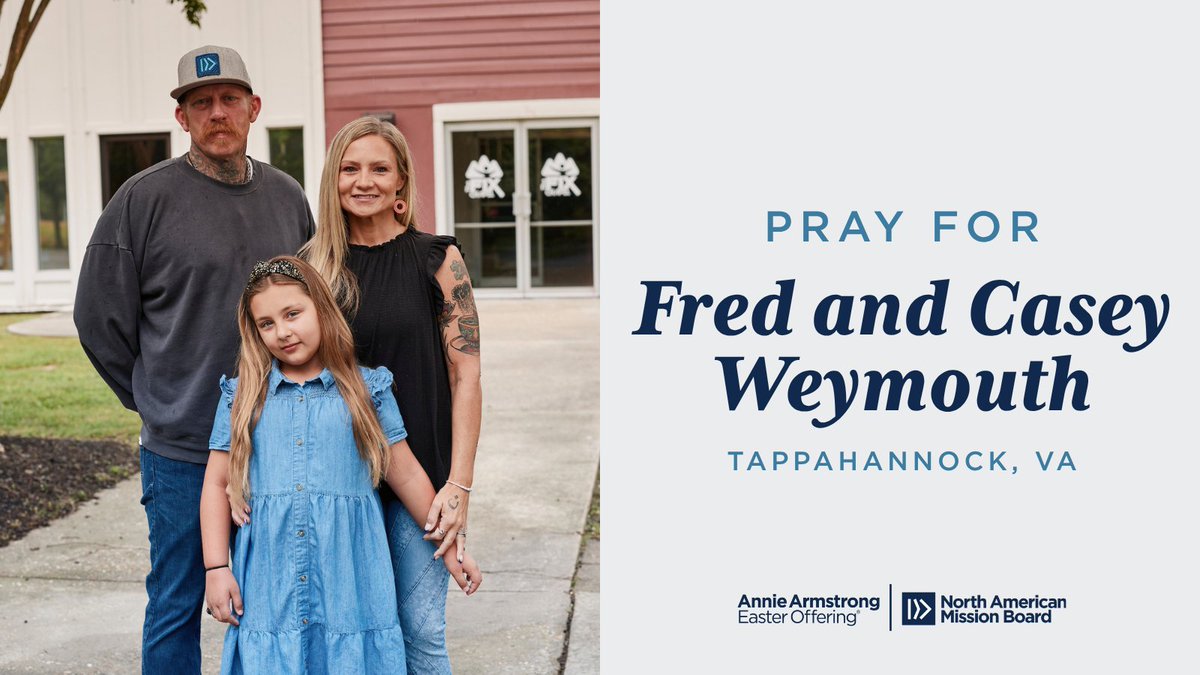 It's #AnnieArmstrong Week of Prayer Day 2⃣. 📍Richmond, VA. Fred and Casey Weymouth were once homeless heroin addicts whose lives were changed by Jesus. They’ve planted The Fix Church - where people find freedom in Christ. <a href="/NAMB_SBC/">NAMB</a> <a href="/sendnetwork/">Send Network</a> #AAEO26