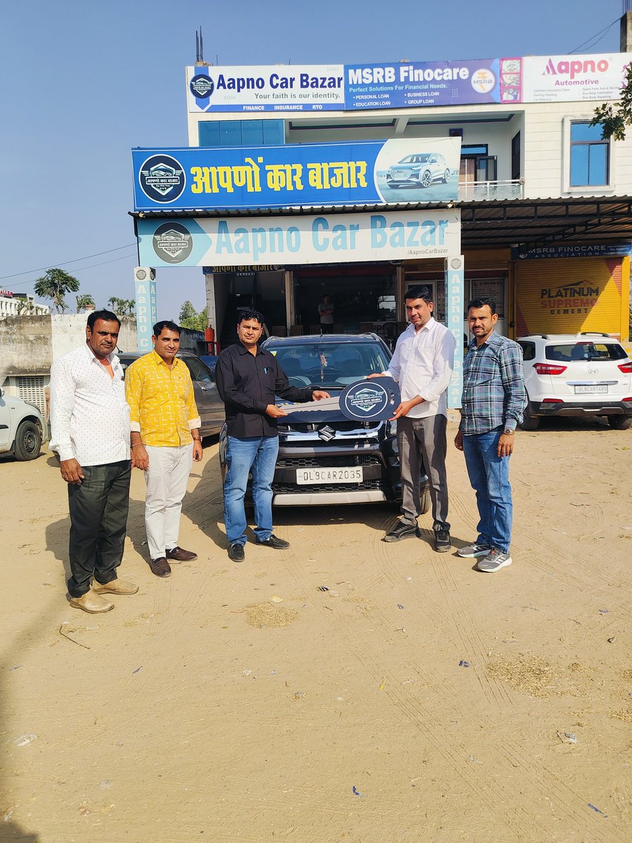 AapnoCarBazar's tweet photo. रंगों के त्यौहार होली से शुभ अवसर पर BREZZA गाड़ी की डिलीवरी देते हुए। बधाई हो #सतवीर_जी आपका विश्वास ही हमारी पहचान। आपणाें कार बाजार सीकर 🙏Congratulations on the occasion of buying a best quality pre-owned vehicle🙏 @aapnocarbazar
#UsedSwift #UsedInnova #RajasthanCarDealer https://t.co/9jnwG5KZVX