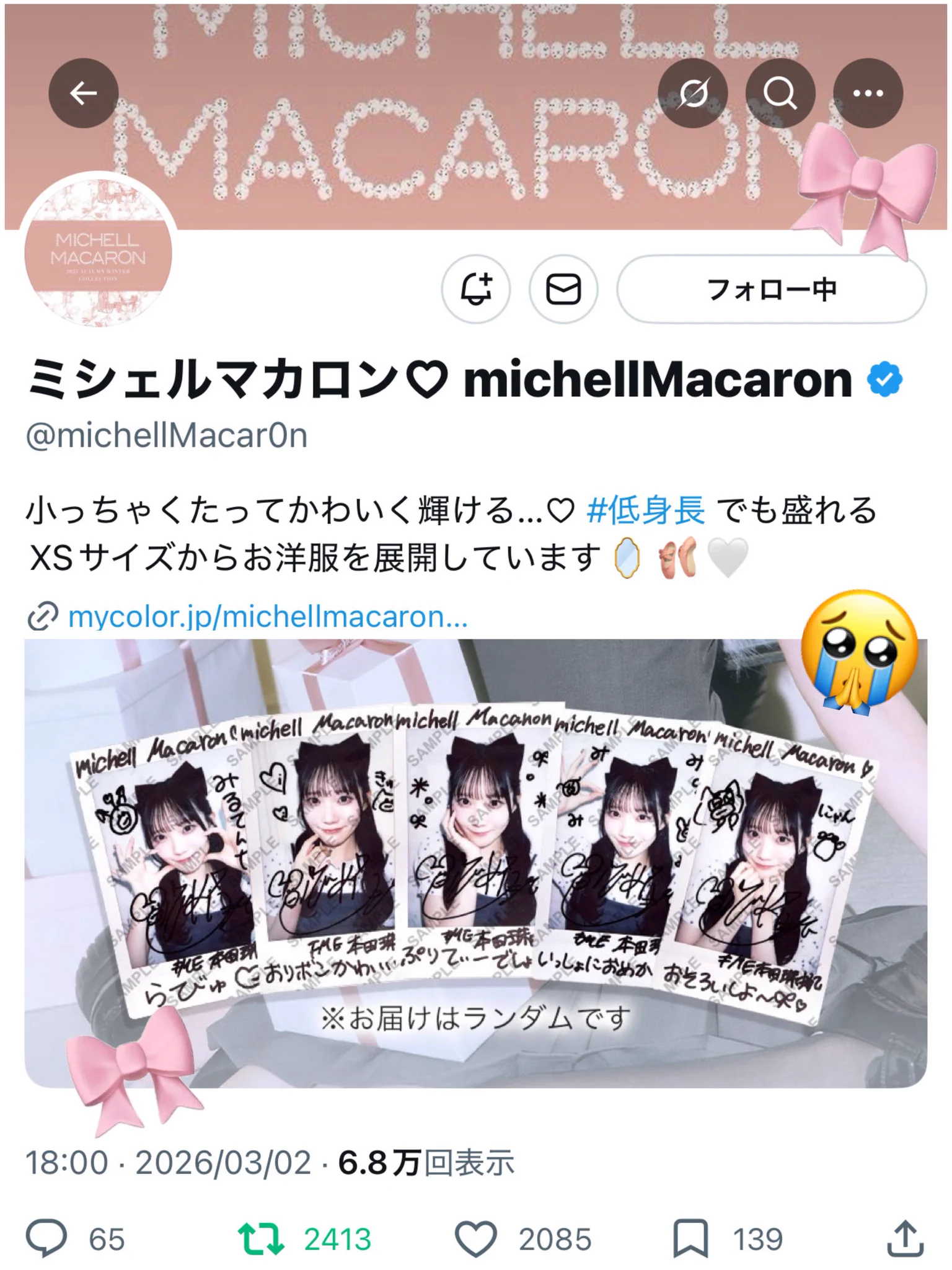 ミシェルマカロン♡ michellMacaron on X: 