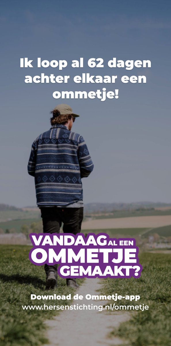 Ik loop al 62 dagen achter elkaar een ommetje!