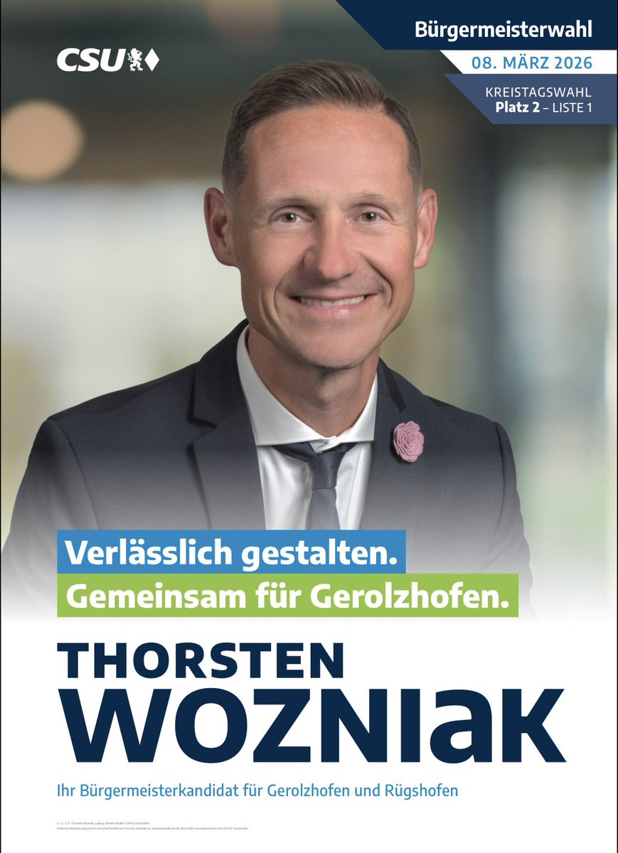 ThorstenWozniak's tweet photo. Endspurt: Nächsten Sonntag ist Kommunalwahl. Im#Ich stehe wieder als Bürgermeister zur Wahl.

Ich würde mich freuen, wenn Sie mir wieder das Vertrauen aussprechen.

#TeamWozniak #Bürgermeister #Bürgermeisterwahl #Gerolzhofen Rügshofen https://t.co/0mAXtdAtKJ