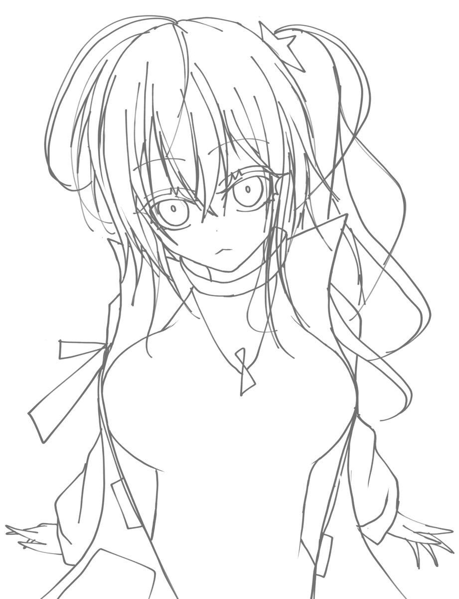 ラフ作ってたらなんかめっちゃ足立レイや
