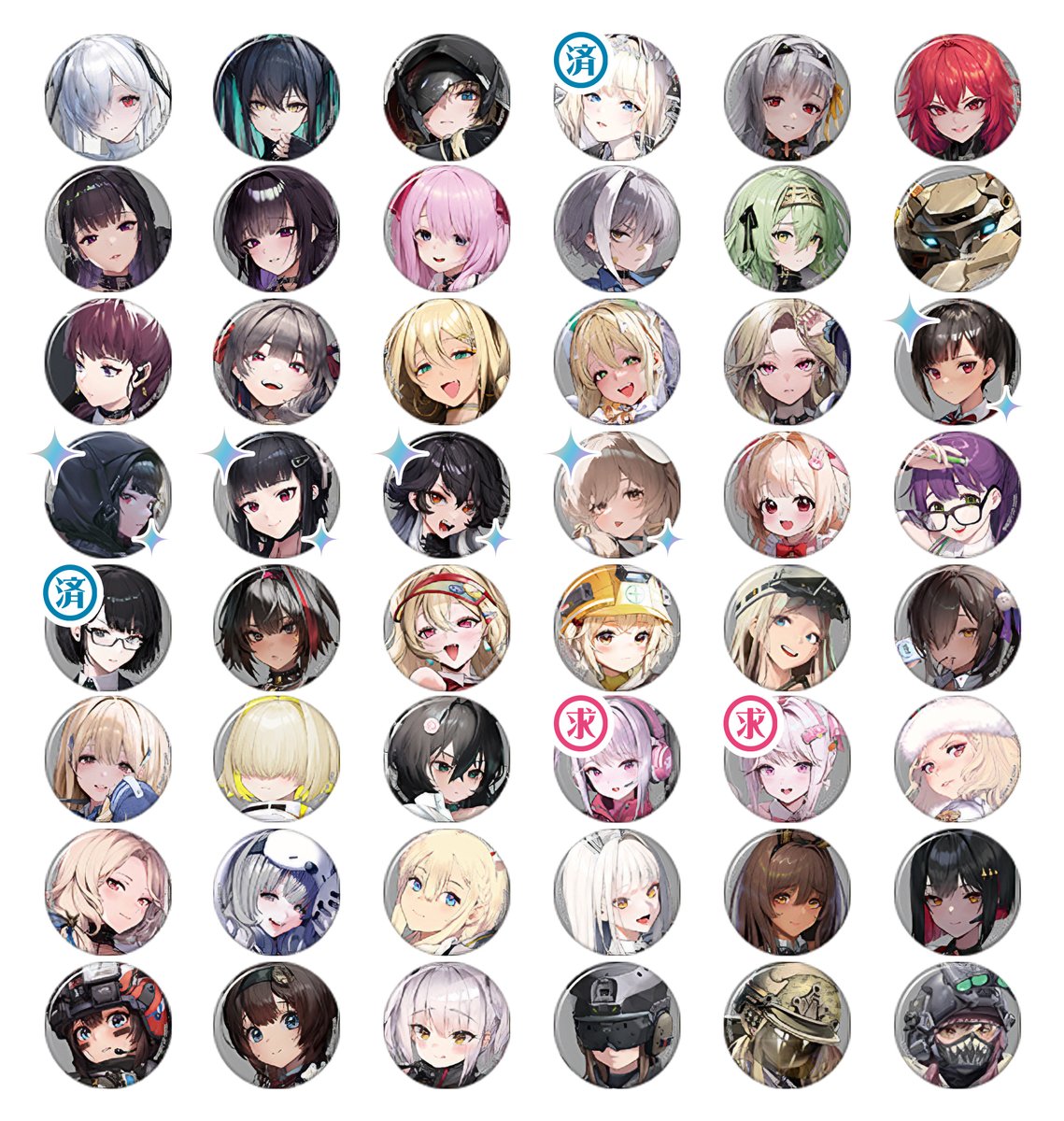 交換希望】NIKKE展 缶バッジ ニケキャラバッジコレクション C 譲▶︎済