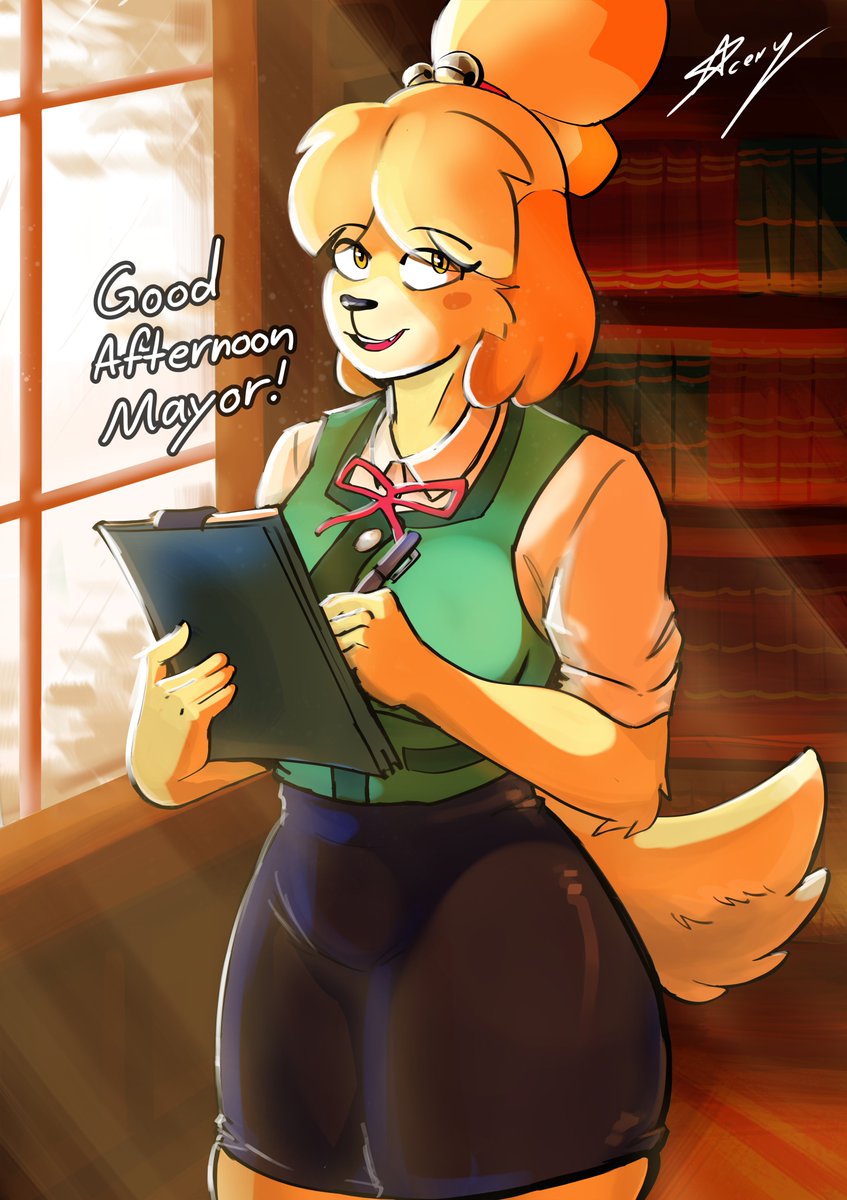 Accerryy's tweet photo. Spending an afternoon with Isabelle...♥️

#AnimalCrossing #acnl #acnh #art #drawing #furry  #AnimalCrossingNewHorizons https://t.co/MfmlJu5Deh