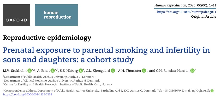 doctorneyro's tweet image. The observed diminishing effect estimates with #increasingage for thse exposed to #maternalsmoking may reflect influence frm dominant #infertility #riskfactors

Tendencies f greater #awareness of #fertility issues and higher #healthcare among individuals

academic.oup.com/humrep/advance…