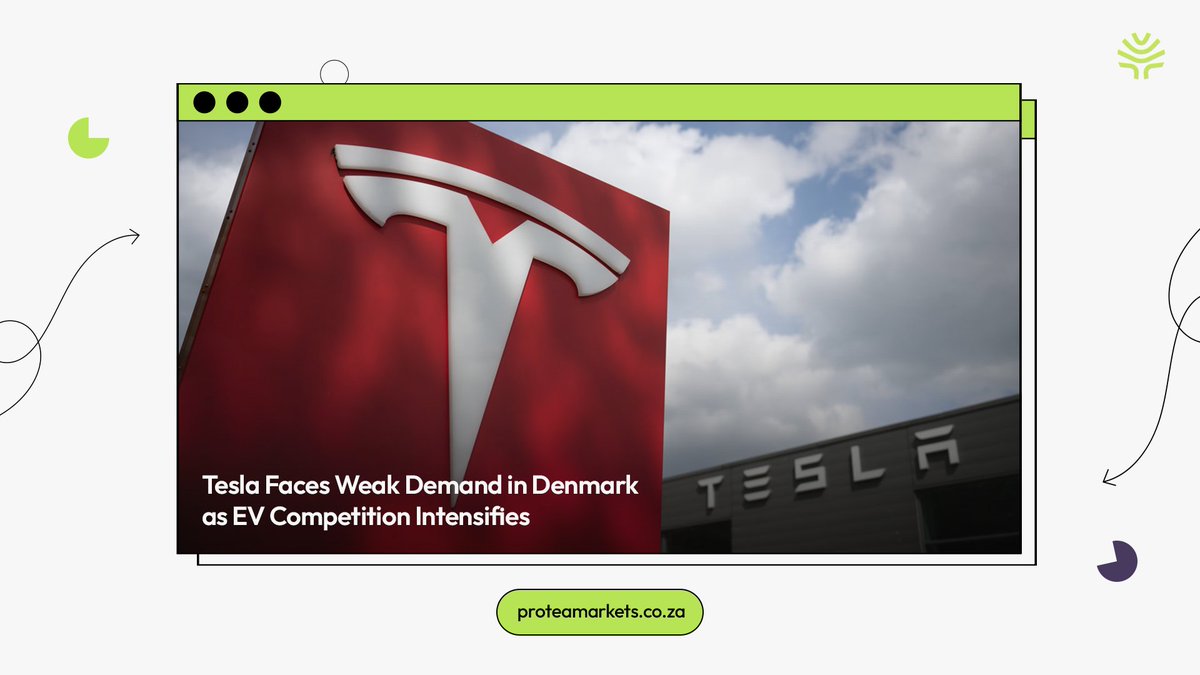 proteamarkets's tweet photo. 🚗 Tesla Slips in Denmark
Tesla registrations in Denmark fall 18% year-on-year in February, highlighting softer demand in a key Nordic EV market. Rising competition and evolving consumer preferences intensify pressure on market share across Europe. https://t.co/s8cc9i57Fj