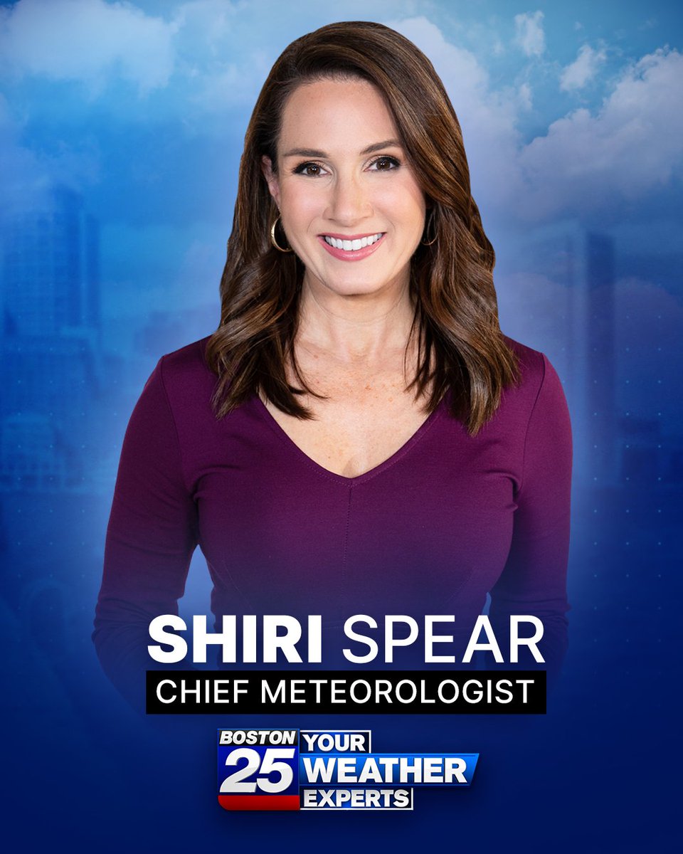 ShiriSpear's tweet image. I'm very excited to announce that I'll be the new Chief Meteorologist at @boston25!  Thank YOU for making it possible 💫