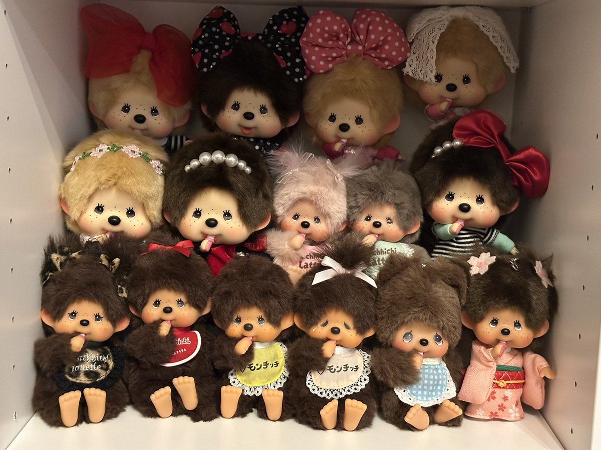 いつの間にかすごい数のモンチッチになっていた…😳💕まだ作り途中