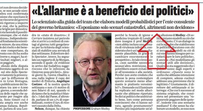 Erinni15's tweet image. «L’allarme è a beneficio dei politici»   Lo scienziato alla guida del team che elabora modelli probabilistici per l’ente consulente del governo britannico: «Esponiamo solo #scenaricatastrofici, altrimenti non decidono» #pandemia #covid #vacciniCovid #reazioniAvverse