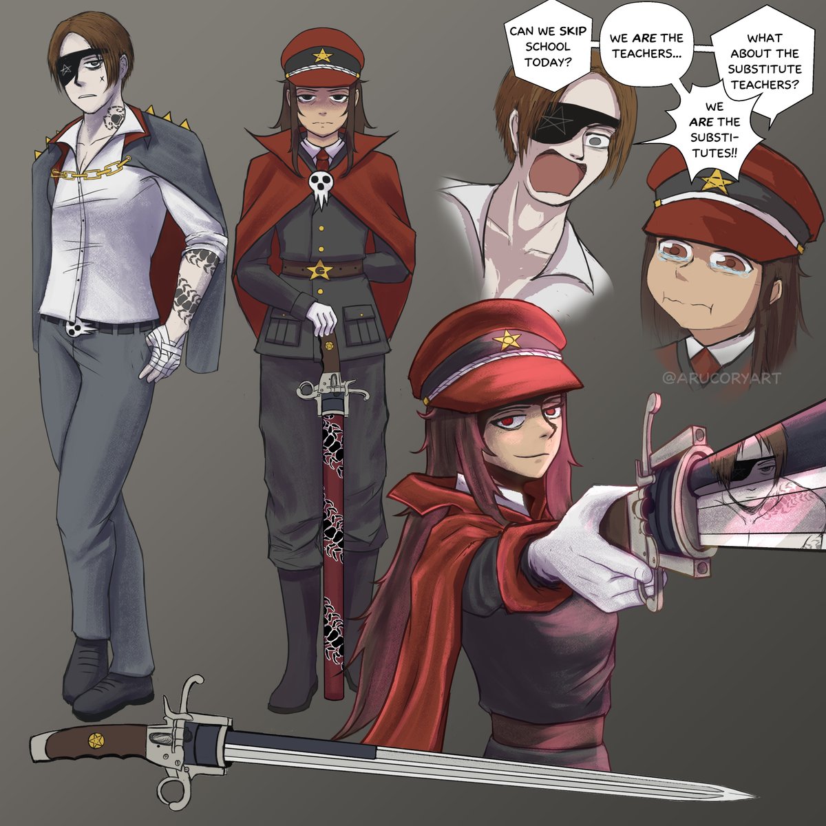 My part of a Soul Eater inspired art-trade dinamic I did with <a href="/ChameleonPowar/">GreyChameleons</a> 
Meister and weapon. 1/3