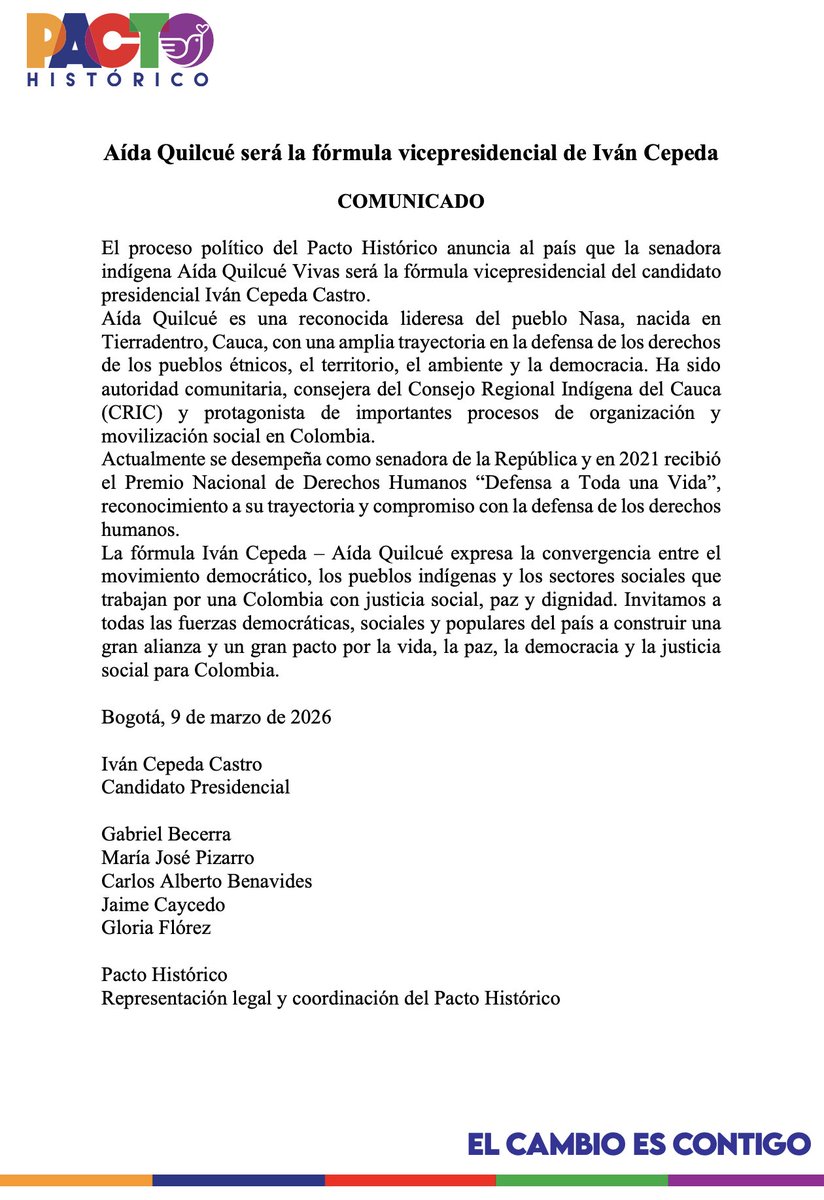 Pacto Histórico Oficial tweet media