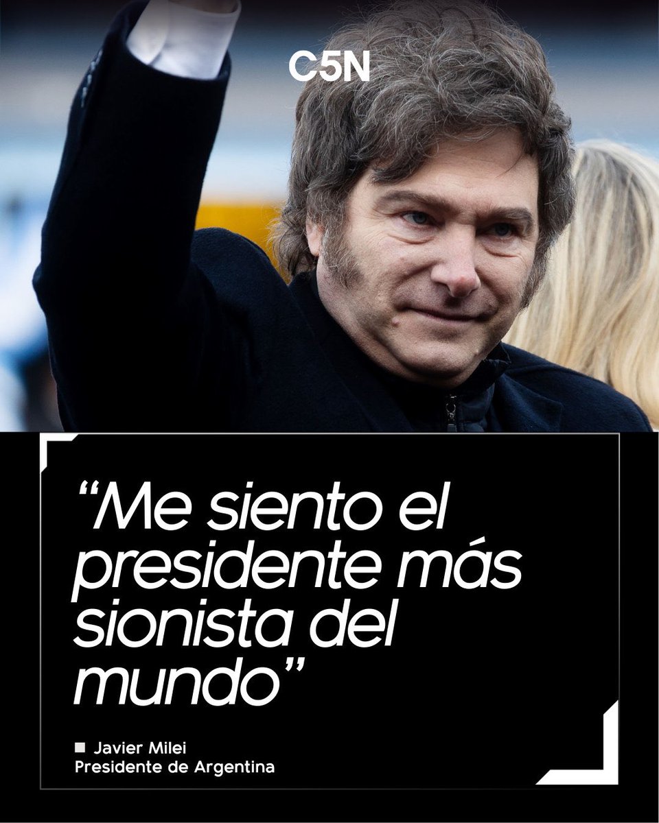 Milei está orgulloso de defender el genocidio Palestino