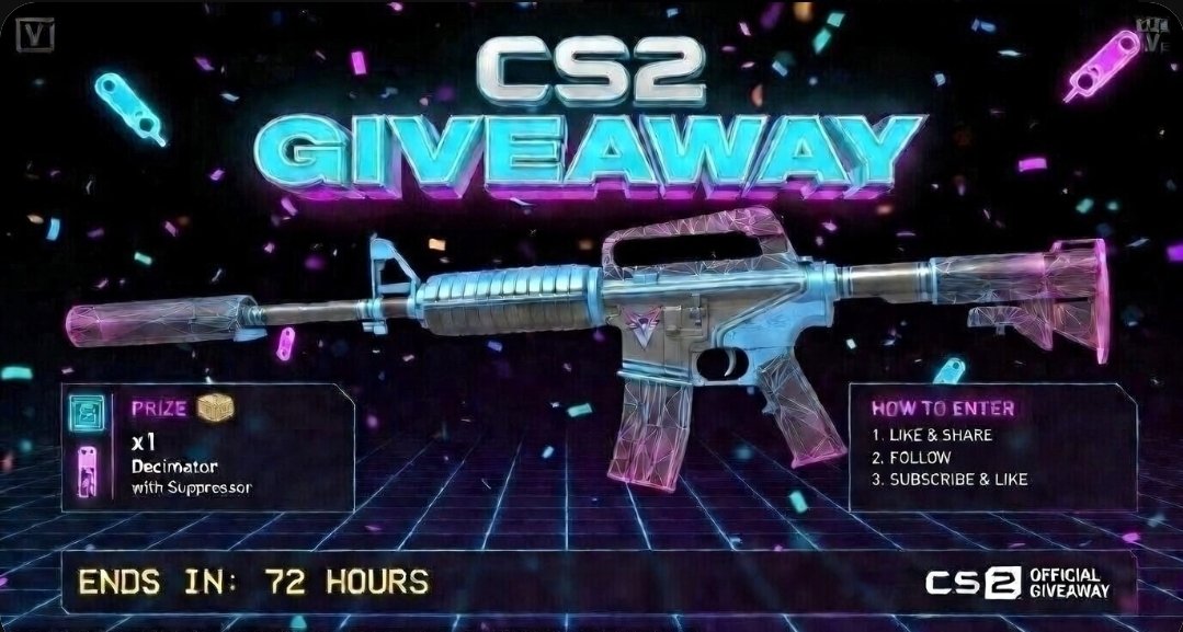 🧊Sponsored  by <a href="/elfanta_/">elfanta</a>  🧊

👉20$ m4a1 decimator bs 

✅Follow  <a href="/elfanta_/">elfanta</a> /Retweet
☑️Subs/Like (Show proof-Full page)
youtu.be/-ETcQP55m_4?si…

⏰Rolling in 3 Days
#CS2 #CSGOGiveaway  #CSGOSKINS