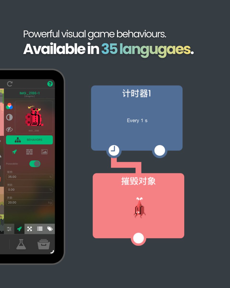 hyperPadApp's tweet image. Why get an iPad?

Because inspiration happens everywhere. At the airport, on a road trip, in restaurants, and even in the washroom!

The new hyperPad drop turns your iPad or MacBook Neo into a portable game studio.

#hyperPad #GameDev #iPad #ios