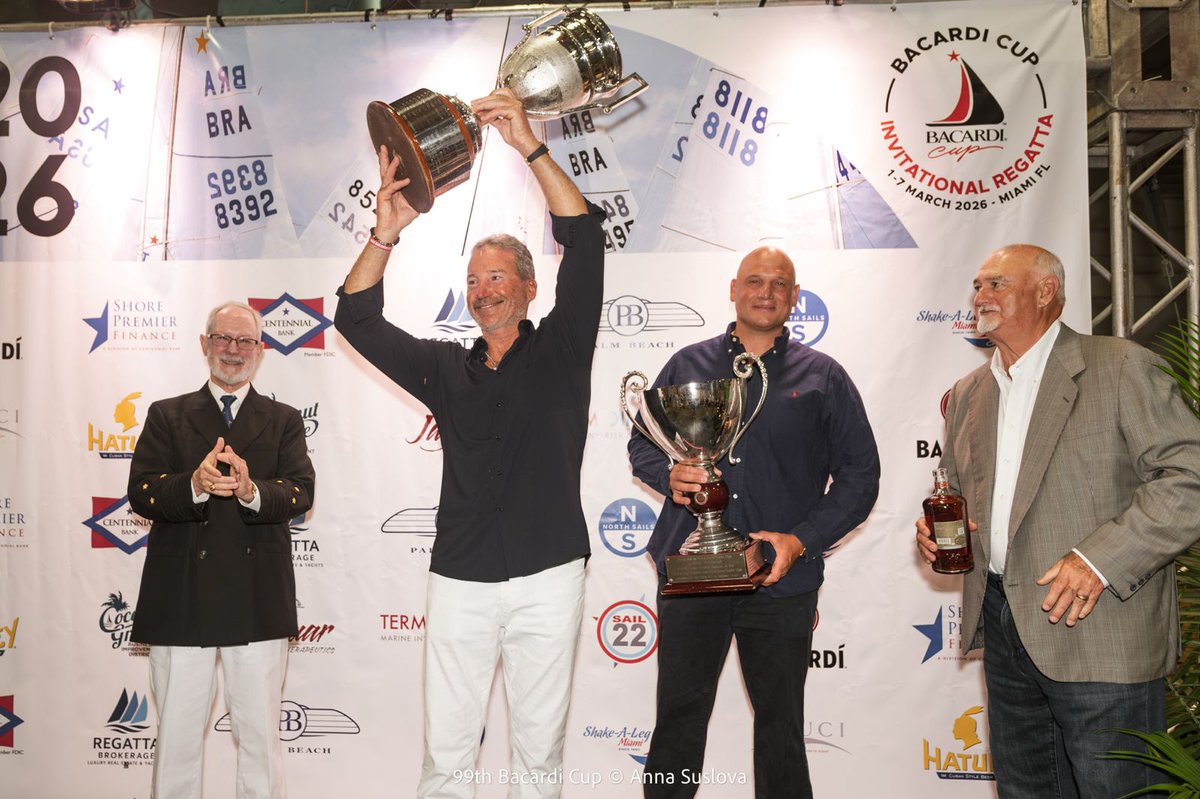 CayardSailing's tweet photo. The best things in life are worth waiting for!
My teammate Frida and I just won the Bacardi Cup! — the most important Star Class regatta outside of the World Championship. I have been chasing that traditional sip of Bacardi rum for 46 years https://t.co/8R3Iym4cEm