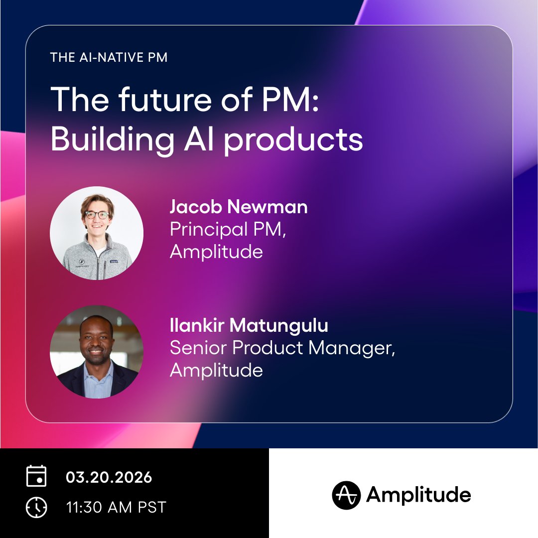 Amplitude_HQ's tweet photo. How do you ship AI products reliably? 🚢

Join Amplitude’s @JacobNewma22350 and @ilankirM on March 20 for a behind-the-scenes look at building agents, designing for trust, and using evals as a living product spec. 

Save your spot here: https://t.co/0isbnVyiA0 https://t.co/pRPSKQDswN
