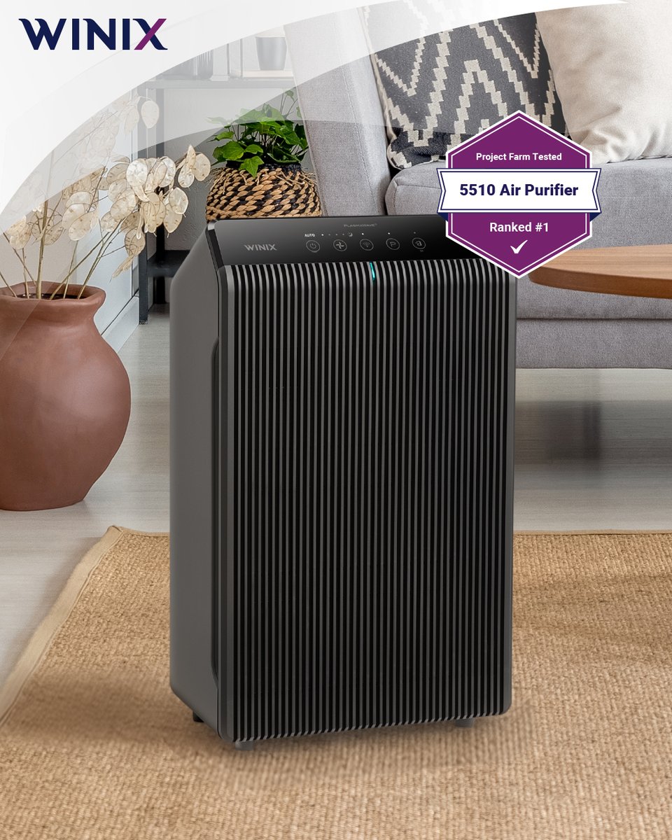 Breathe easier with the air purifier that outperformed the rest. 🏆

The Winix 5510 Air Purifier was tested by Project Farm—see why it ranked #1.

Check out the review: bit.ly/3NuQRRP

#Winix #Winix5510 #AirPurifier #BreatheBetter