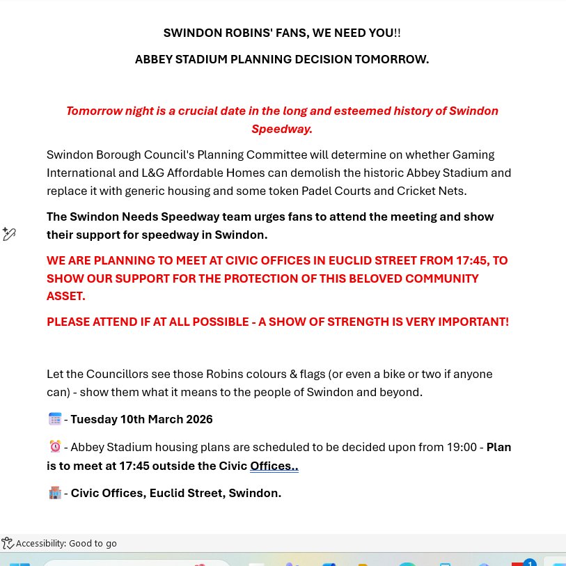 Swindon Needs Speedway tweet media