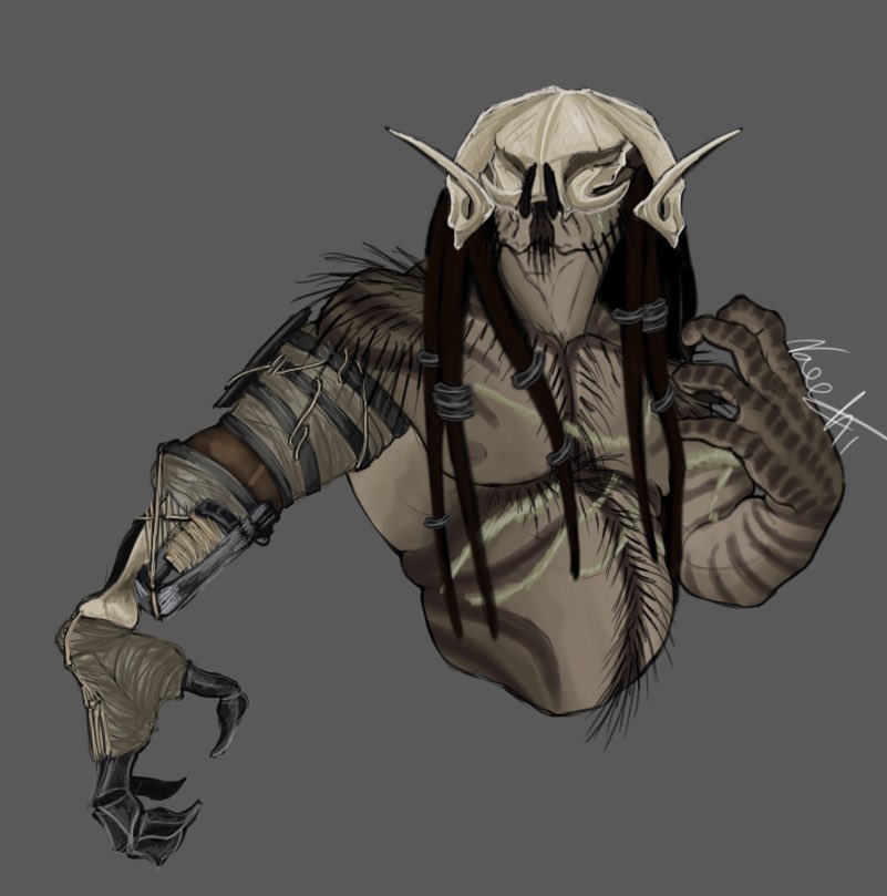 Balthors new prosthetic arm, shout out to Khana for making it! It even features a piece of bone from the old arm he lost.
#yautja #predator #yautjaart #predatorart #art #yautjaoc #predatoroc