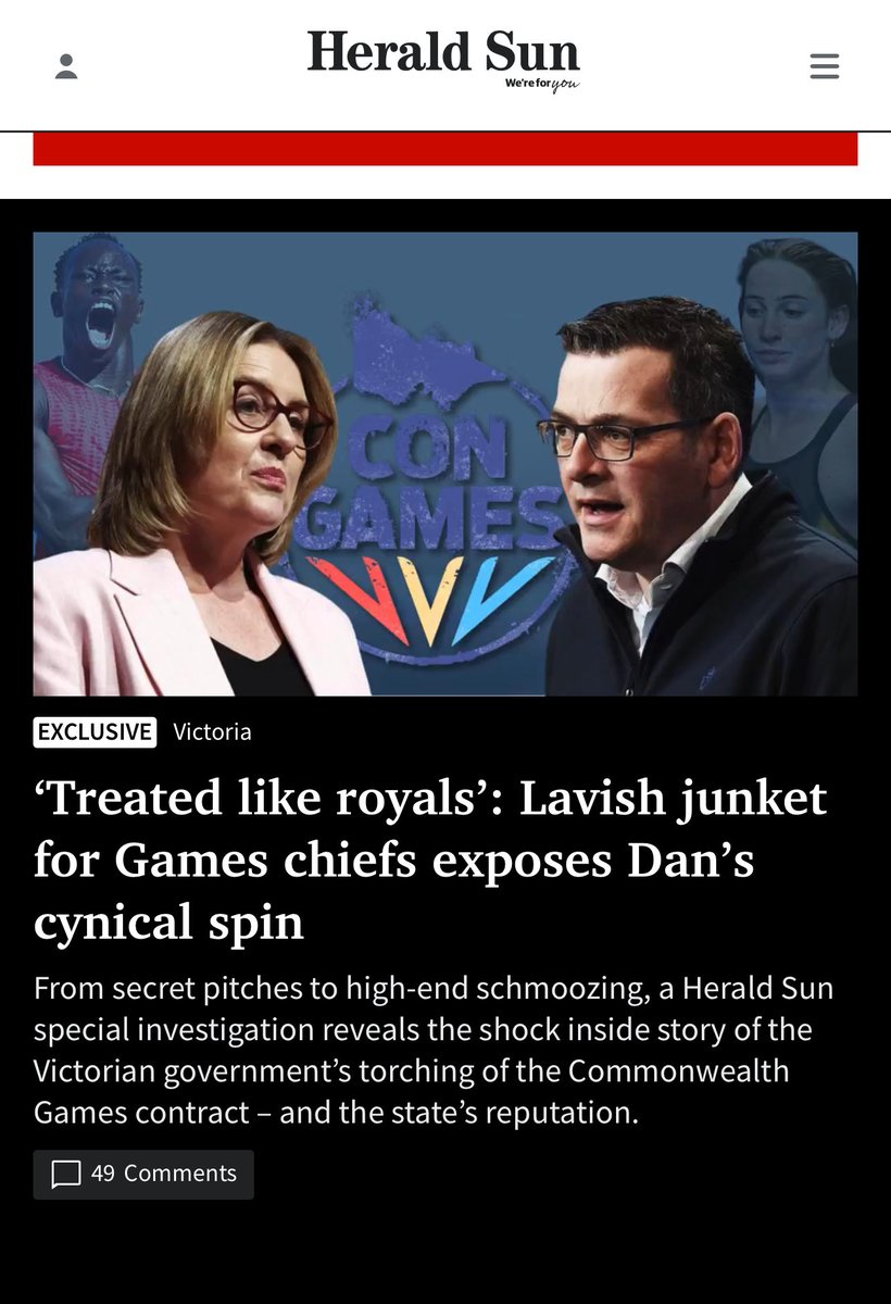 Jacinta Allan was minister for Com games. On June 13th 2023 she told parliament tremendous progress was being made. On July 18th 2023 games were abandoned. Should’ve been drummed out of public office but in Victoria she’s premier who won’t call an inquiry into CFMEU corruption.