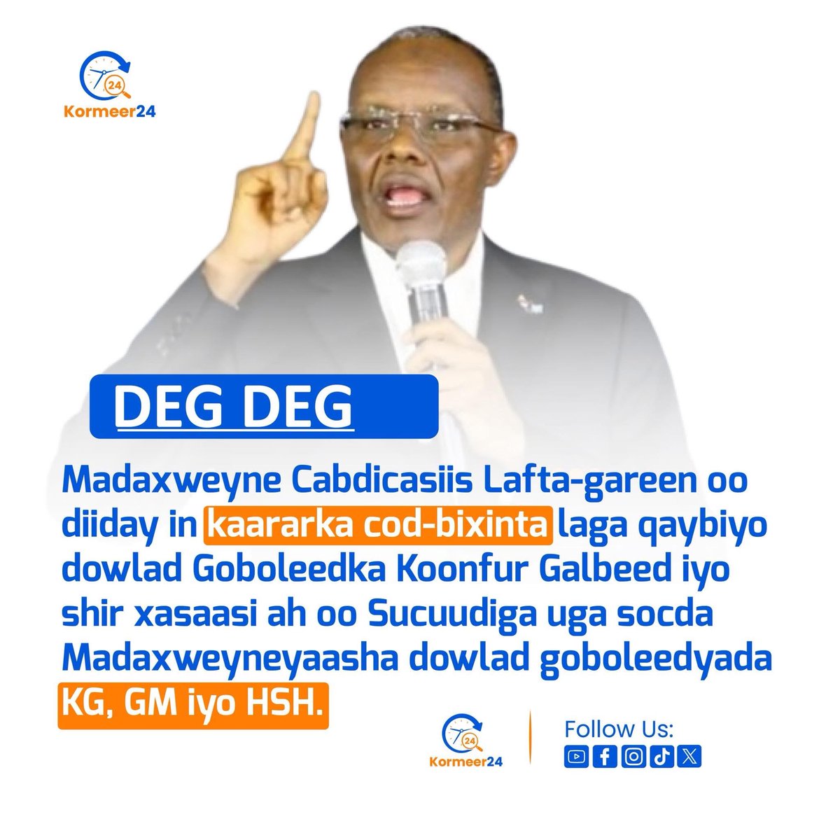 Breaking news Madaxweeyne Abdi Aziiz Lafta gareen o ka hor yimid doorashada golayaasha deegaanka ee Xasan sheekh wato.
