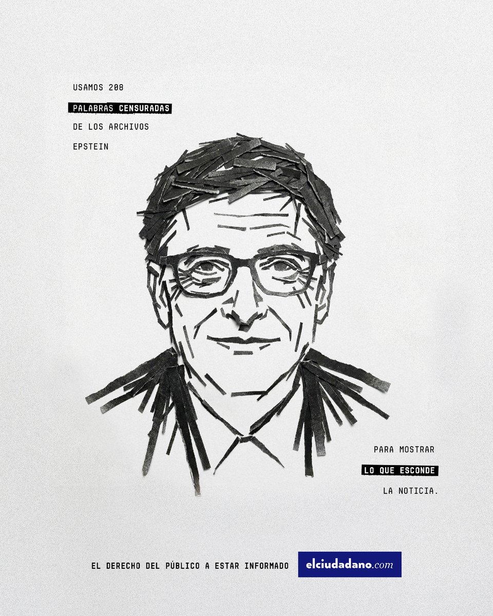 El_Ciudadano's tweet image. Usamos 208 palabras censuradas de los archivos Epstein para mostrar lo que esconde la noticia.

El derecho del público a estar informado, elciudadano.com

#elderechodelpúblicoaestarinformado #elciudadano #gates