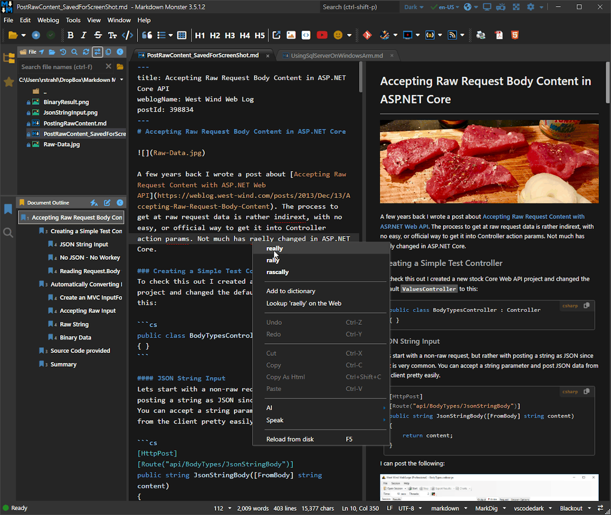 Markdown Monster tweet media