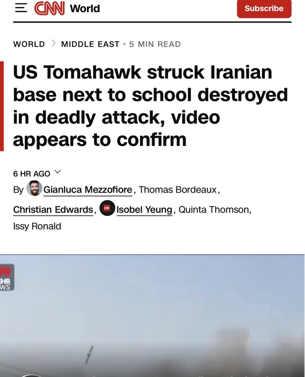 adamjohnsonCHI's tweet photo. New media thing is to acknowledge the impossible to deny—that the US is bombing schools—but confusingly centering the (supposedly) exculpatory fact that they were (supposedly) bombing something nearby, in an effort to dampen any potential moral outrage and disgust. https://t.co/7SHVV6NMpu