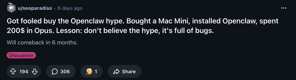 Purchase regret post