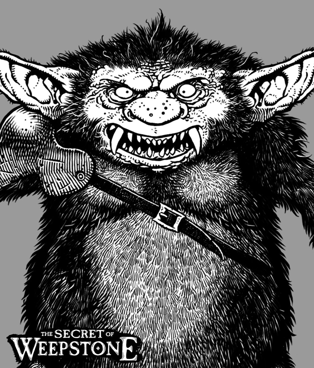 Talesworth's tweet photo. I don't do a lot of sneak peaks, but had to share this baddie from the talented Kennon James (@Kennon9). He's waiting for you somewhere in Weepstone, along with a few of his buddies. Can't have a proper old school dungeon crawl without a Bugbear, now can we? https://t.co/NyY571gfh4