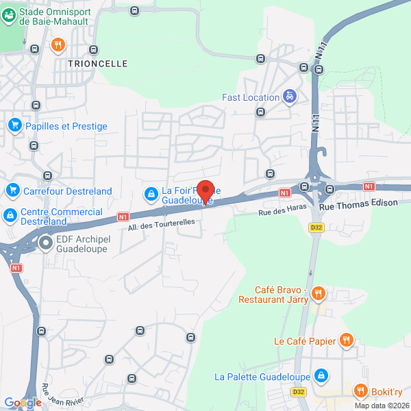 🕒 09/03/2026 16:43 - #accident

⚠️ Accident signalé sur la route N1 à Baie-Mahault. Prudence.
Suivre l'évolution de l'incident sur les routes de #Guadeloupe.
🔗 app.routanou.fr/item/si9fDKe8u…
#sécuritéroutière