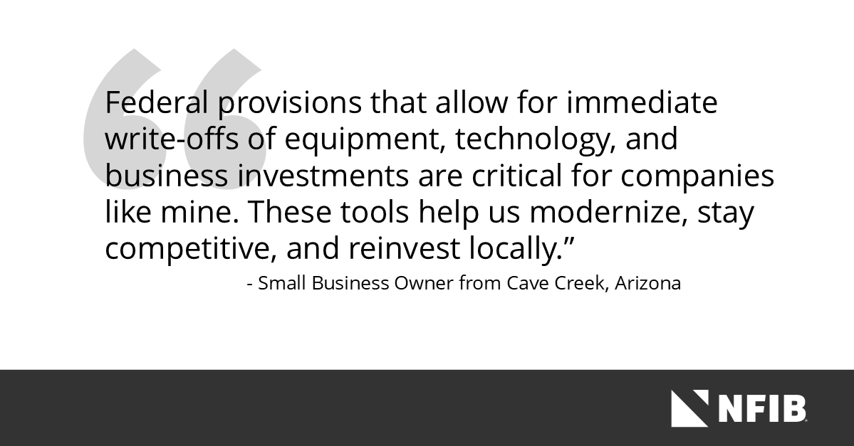 Small businesses operate on tight margins. Unexpected tax complexity hurts growth, hiring, and investment. Pass tax conformity now.  ow.ly/v4B450YpPtN