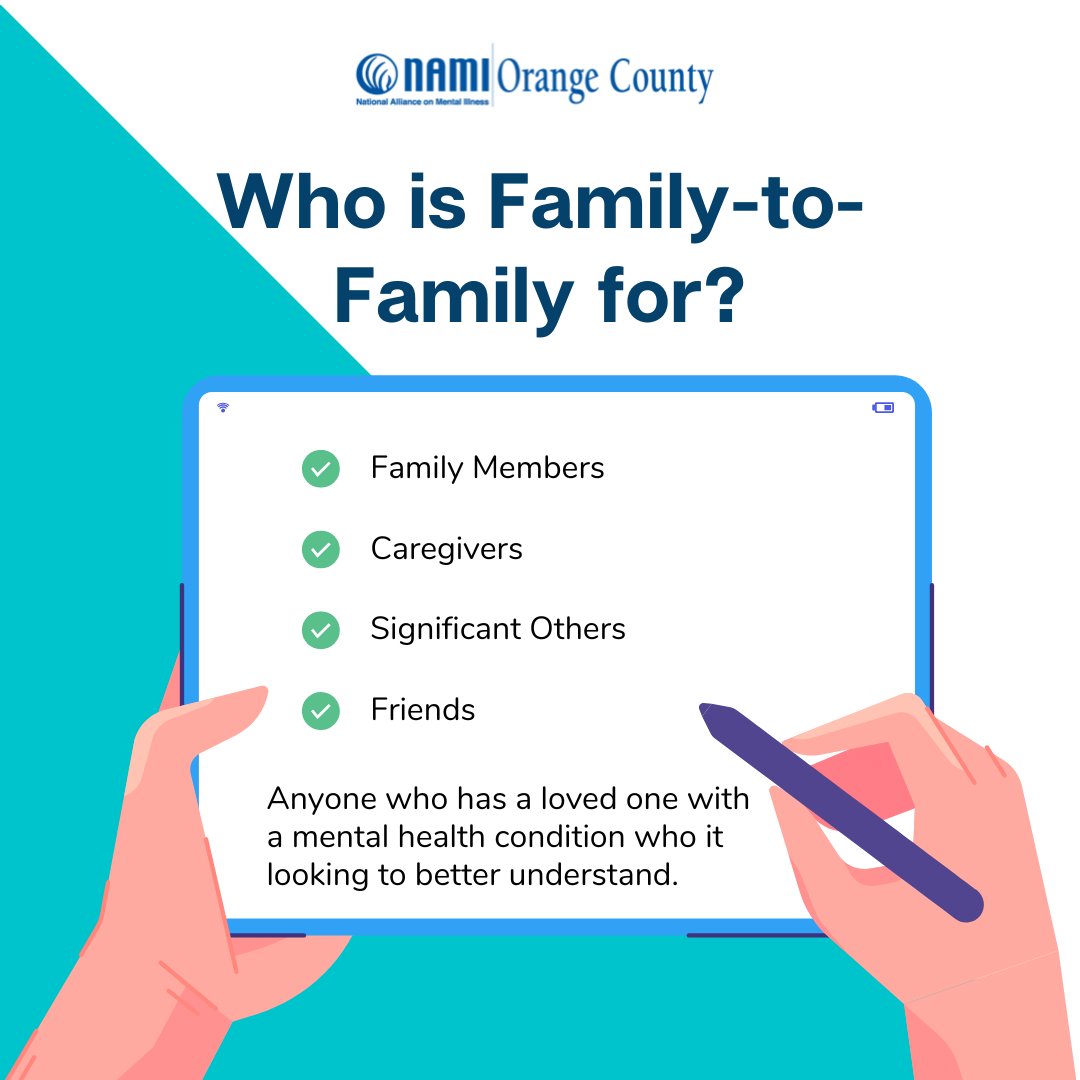NAMIOC's tweet image. Last call to join our free 8-week NAMI Family-to-Family class in Irvine starting March 13! 
🔗 Register at namioc.org/classes. 

#NAMIOC #FamilySupport #MentalHealthEducation #NAMIClasses #IrvineEvents