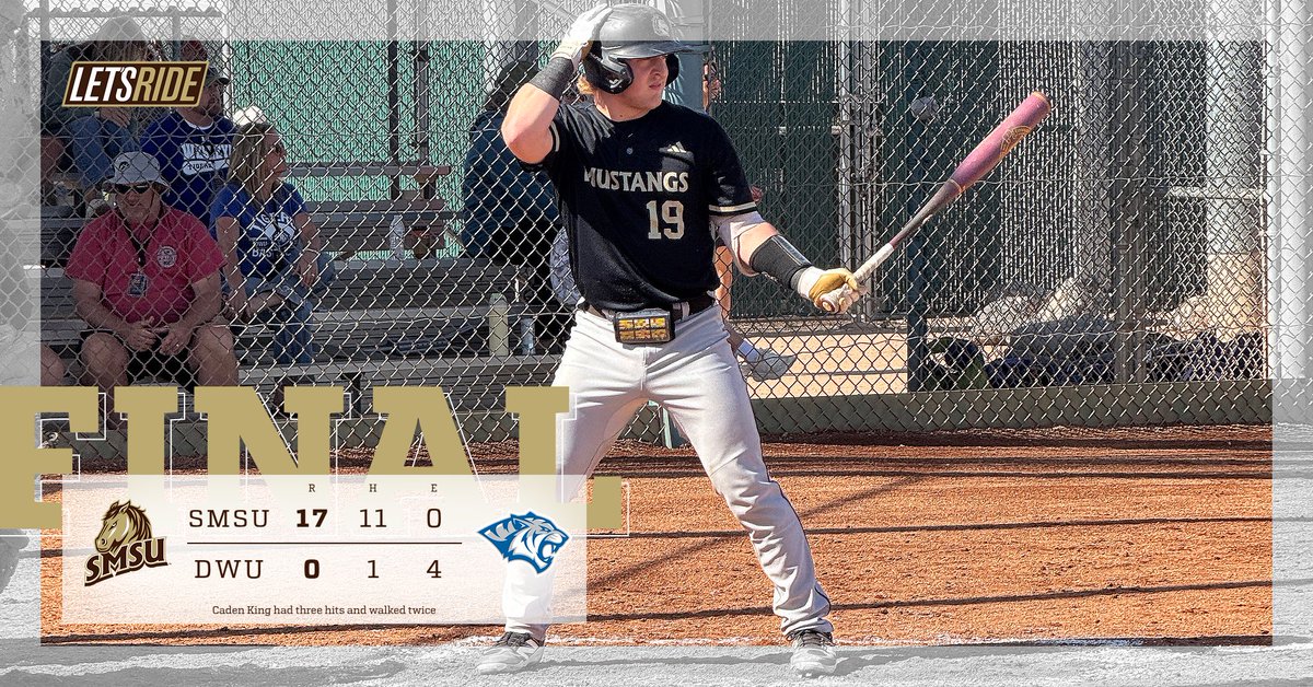 SMSUBaseball's tweet photo. SMSU picks up a 17-0 victory over Dakota Wesleyan on Monday to improve to 11-5 overall. Seventh straight victory - longest since the 2014 season. 

Caden King three hits and two walks. Tad Tjaden first career victory tossing five shutout innings. https://t.co/IYAYHoGetZ