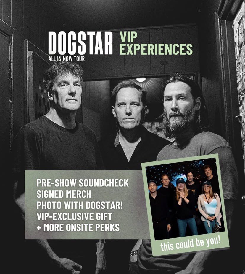keanu8dogstar's tweet photo. Vip packages are available for our upcoming Europe tour! Check them out and grab yours if you haven’t already at superfan/dogstar(DM) and we’ll see you on the road 🌴 #keanureeves #keanu #dogstarband #TrendingNow https://t.co/FeTg10b786