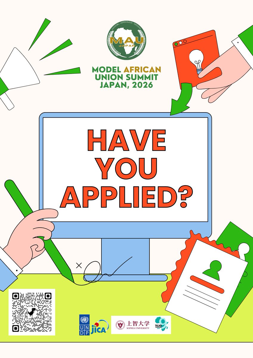 JapanModelAU's tweet photo. Only 5 days left ⌛!
Applications for the Model African Union Summit Japan 2026 close on March 15. Don’t miss the opportunity to be part of this year’s summit.

Apply now:
https://t.co/72IEmiZdQW

#MAUJapan https://t.co/eZ2M0rEMYp