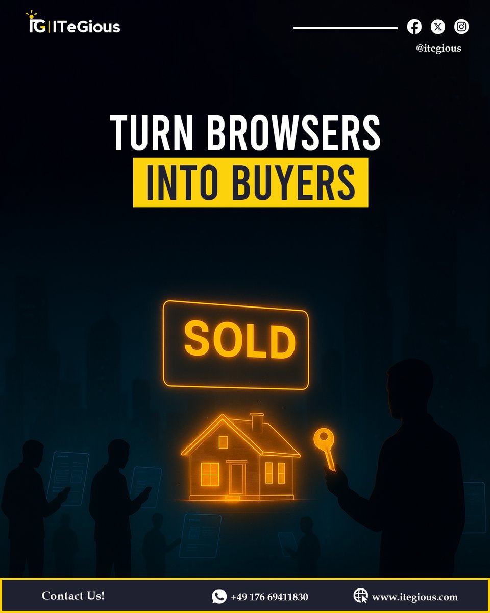 ITeGious1's tweet image. Every missed inquiry is a missed sale. We build high converting real estate platforms that capture attention, build confidence, and turn casual browsers into serious buyers. Fast.

Contact us : +49 176 69411830

#StopLosingLeads #RealEstateTech #ITeGious #SoldSign