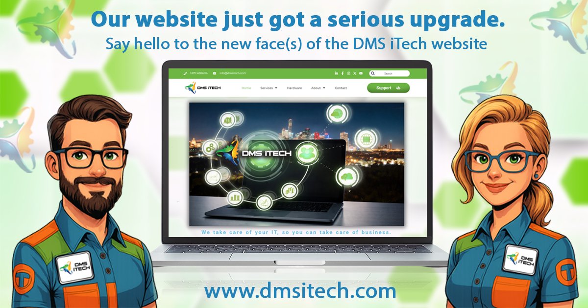 DMSiTech's tweet photo. New face(s) of DMS iTech website!

Our revamped #MSP site highlights #ManagedIT, backups &amp; cybersecurity for faster solutions, quicker support &amp; peace of mind.

Curious? Visit, say hi or contact us.

#DMSiTech – We handle your IT so you focus on business.

https://t.co/1kaQzDeW7N https://t.co/jACS8Guyaz