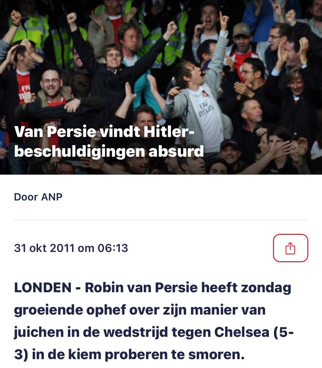 Veel te verwend allemaal! 2 de plaats + WP Feyenoord elftal en het is NOOOOOIT GOED 

Hup van Persie