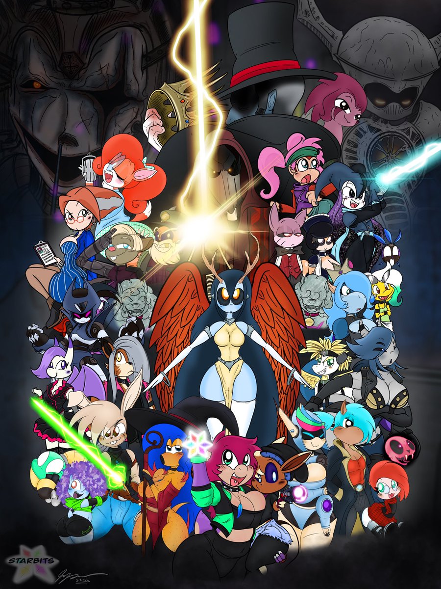 TalkandDraw's tweet photo. Starbits! This is a massive character poster features many of the Heroes, supporting cast and villains of this little Sci-fi adventure I love pouring my heart and soul into. Several characters here you all are yet to meet, but don’t worry, there will be more on them very soon! https://t.co/1E3w0tN2yG