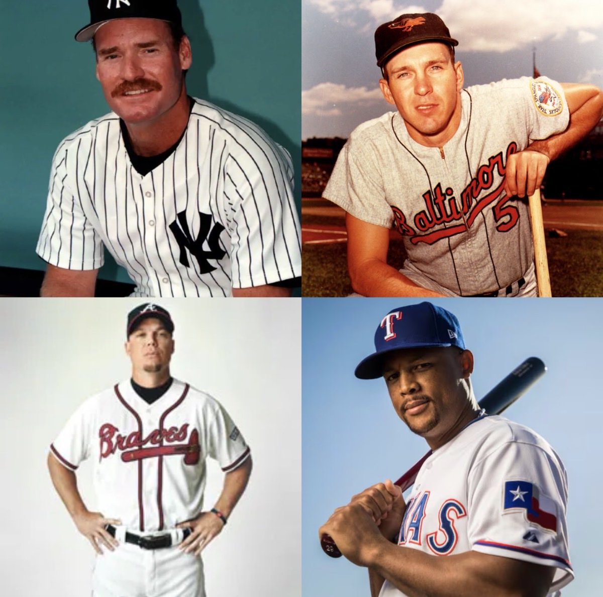 Captain2Corner's tweet photo. Who is the greatest 3B shown below??⚾️
#MLB #ThirdBase #Jones #Robinson #Beltre #Boggs https://t.co/1zi5hMhzBT