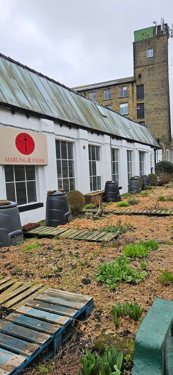 barbmilne's tweet image. Kitchen garden at the Handmade Bakery, Uppermills, #Slaithwaite #WestYorkshire @GardensHour #GardensHour