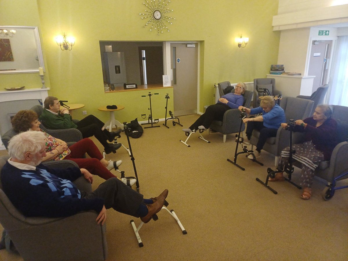 GorillaManFitn1's tweet image. Seated exercise bikes at Miriam Court for the residents to finish the day off 💪🚵‍♀️ #seatedexercise #seatedbike #communityfitness #adaptivefitness