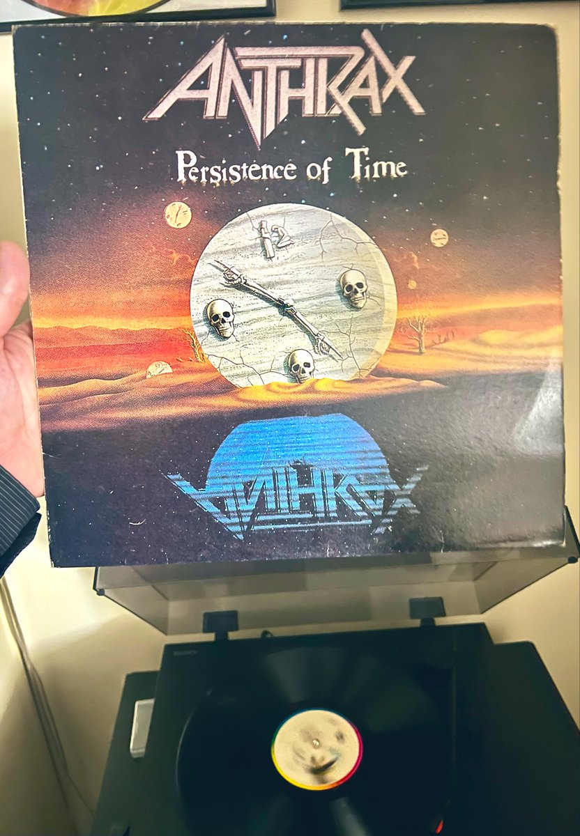 RockMetalManiac's tweet photo. #NowPlaying #Anthrax #PersistenceOfTime #PhysicalMusic #Vinyl https://t.co/zx6Uaqu7ex